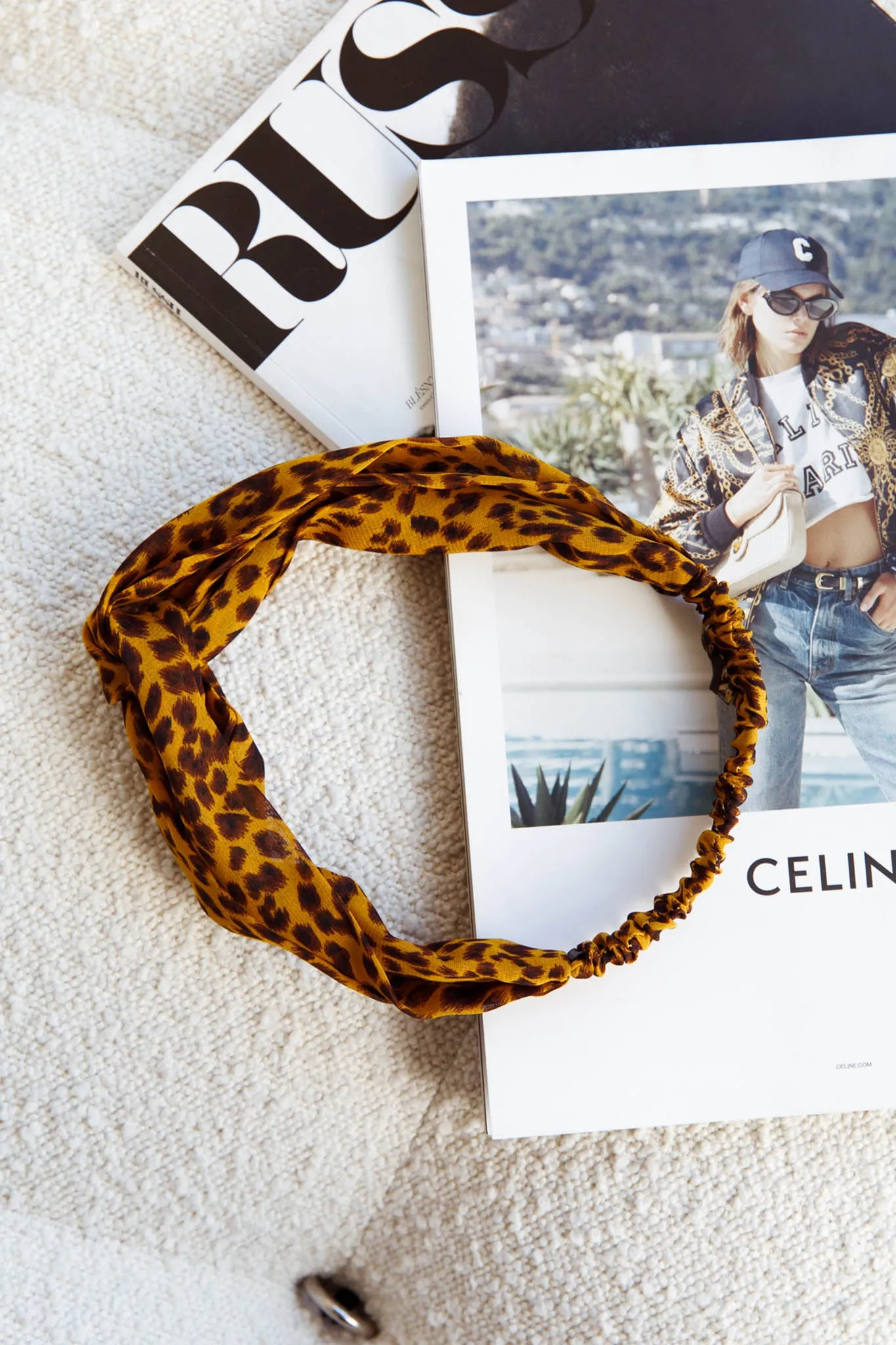 Top Knot Headband Leopard sold by Selfie Leslie