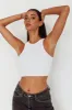 Bryn Racerback Crop Top White sold by Selfie Leslie