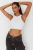 Bryn Racerback Crop Top White sold by Selfie Leslie
