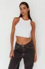 Bryn Racerback Crop Top White sold by Selfie Leslie