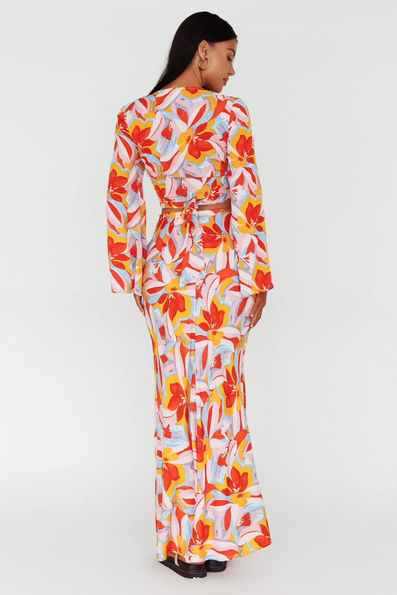 Avalo Mermaid Maxi Skirt Floral Pink sold by Selfie Leslie product image thumbnail 2