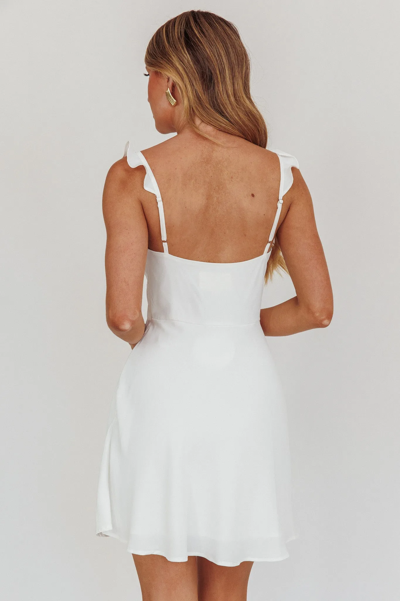 Camille A-line Mini Dress White sold by Selfie Leslie product image thumbnail 2