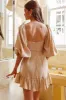 Under The Moon Puff Sleeve Dress Sand sold by Selfie Leslie