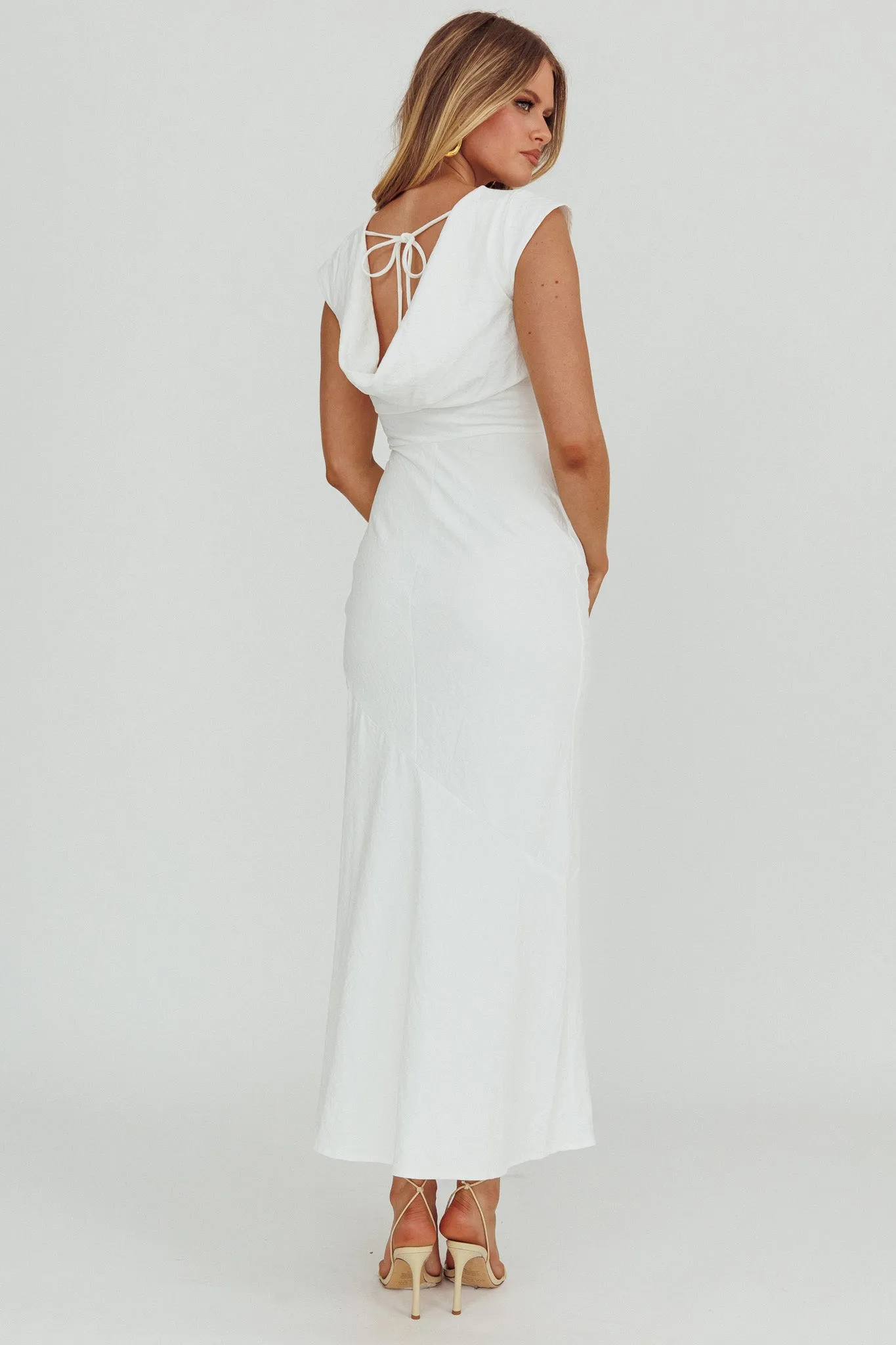 Maysa Cowl Back Maxi Dress Off White sold by Selfie Leslie product image thumbnail 2