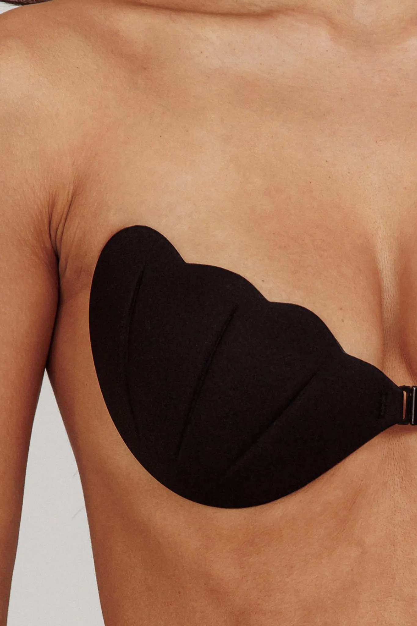 Miracle Scalloped Backless Adhesive Bra Black sold by Selfie Leslie product image thumbnail 2