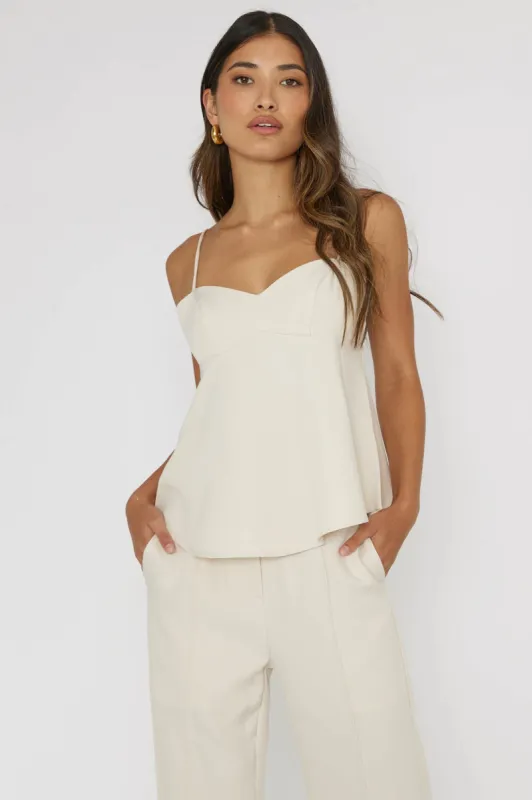 Mistie Cami Strap Top Bone sold by Selfie Leslie