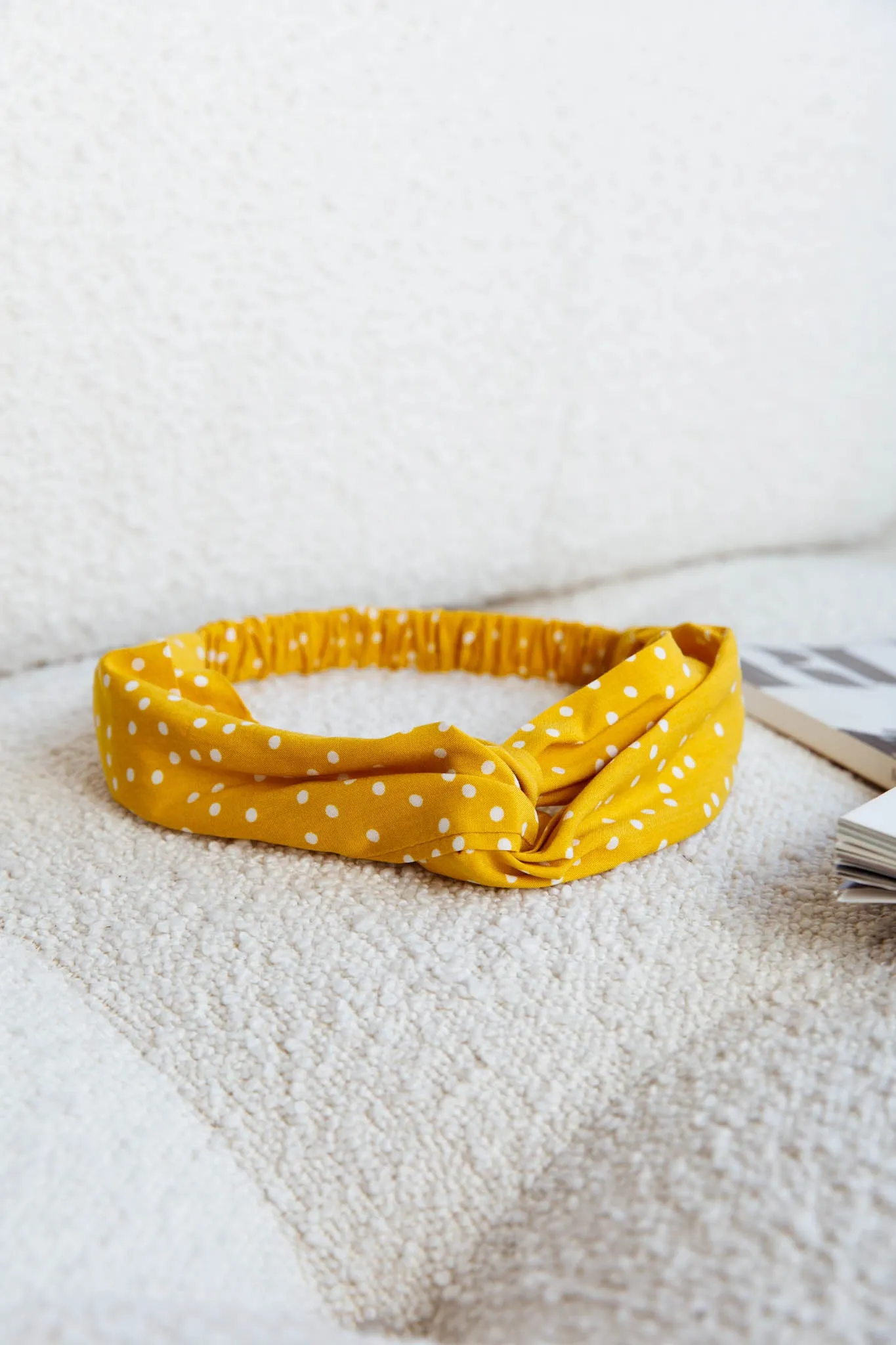 Top Knot Headband Spotted Yellow sold by Selfie Leslie product image thumbnail 2