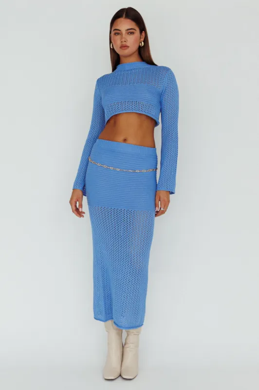 Bayside Crochet Midi Skirt Ocean sold by Selfie Leslie