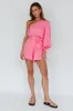 Summer Lover One-Shoulder Long Sleeve Romper Pink sold by Selfie Leslie