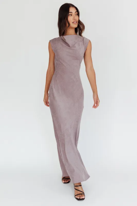 Maysa Cowl Back Maxi Dress Cloud sold by Selfie Leslie