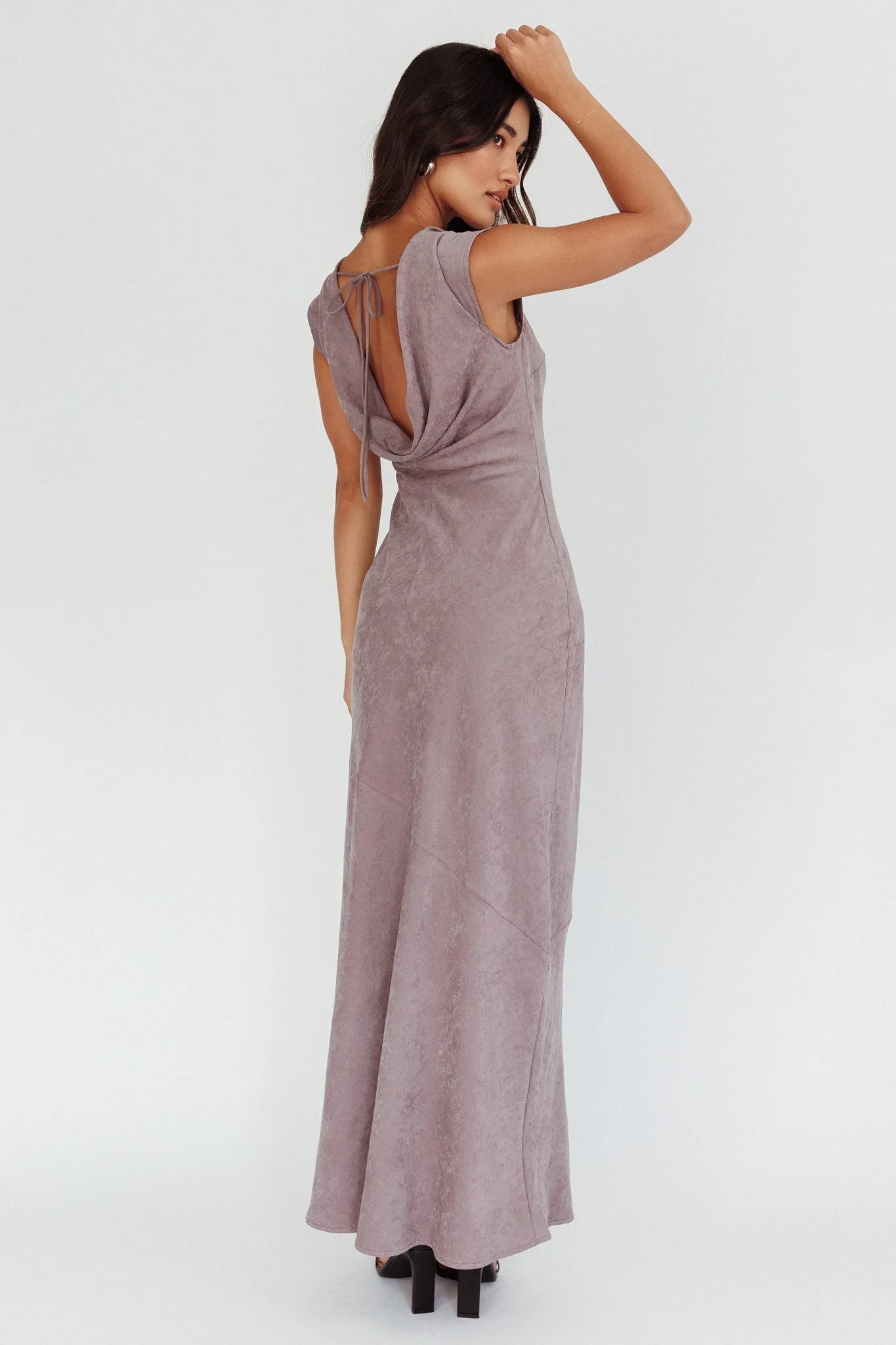 Maysa Cowl Back Maxi Dress Cloud sold by Selfie Leslie product image thumbnail 2