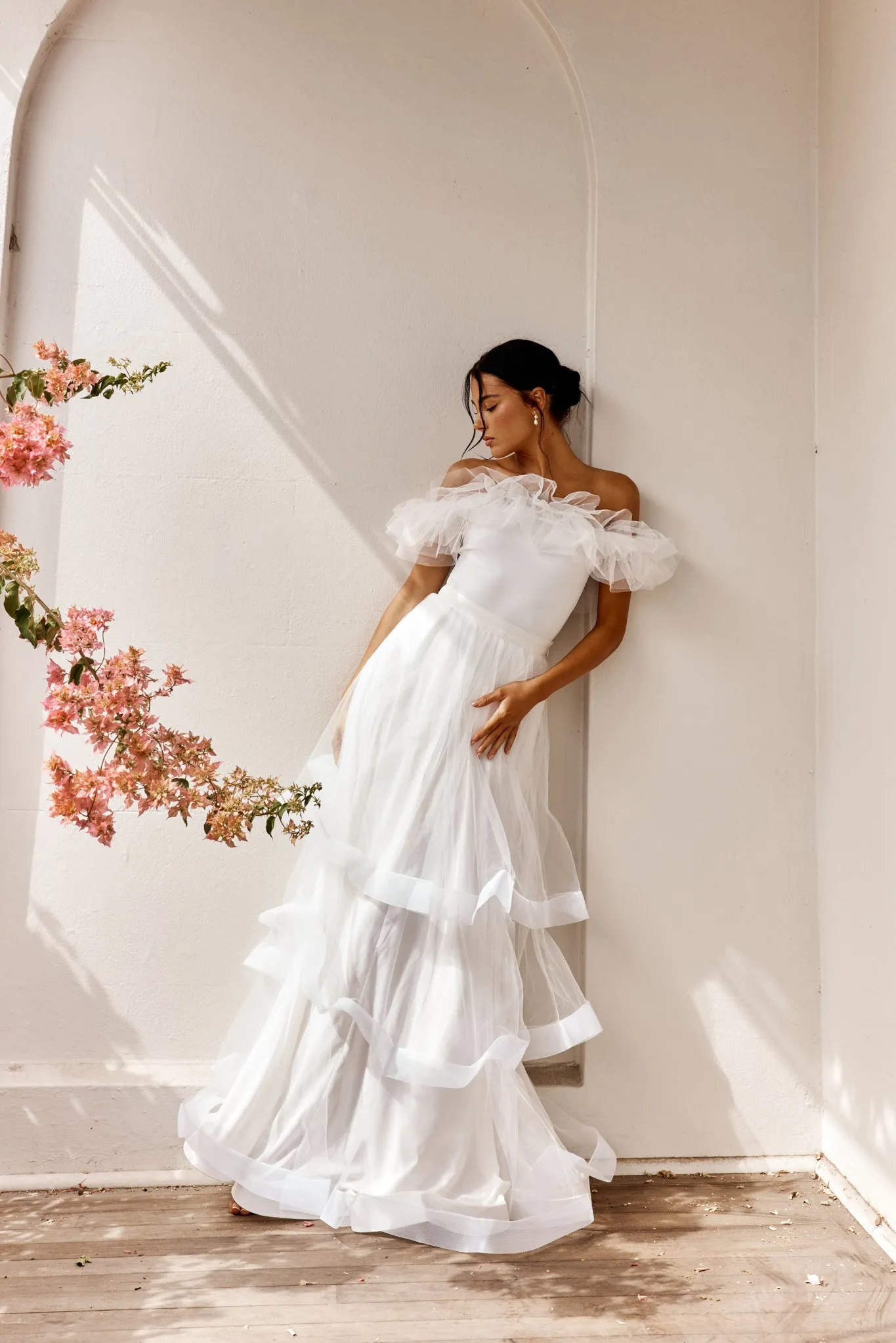 Watson Layered Maxi Skirt Off White sold by Selfie Leslie product image thumbnail 4