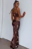 Hara Slip Midi Skirt Floral Brown sold by Selfie Leslie