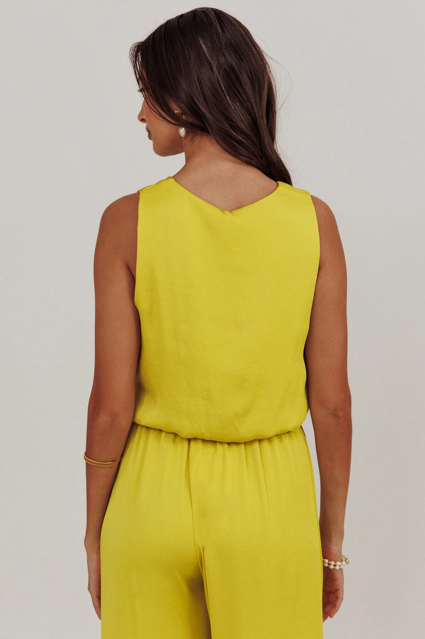 Mariposa Sleeveless Bubble Hem Top Chartreuse sold by Selfie Leslie product image thumbnail 2