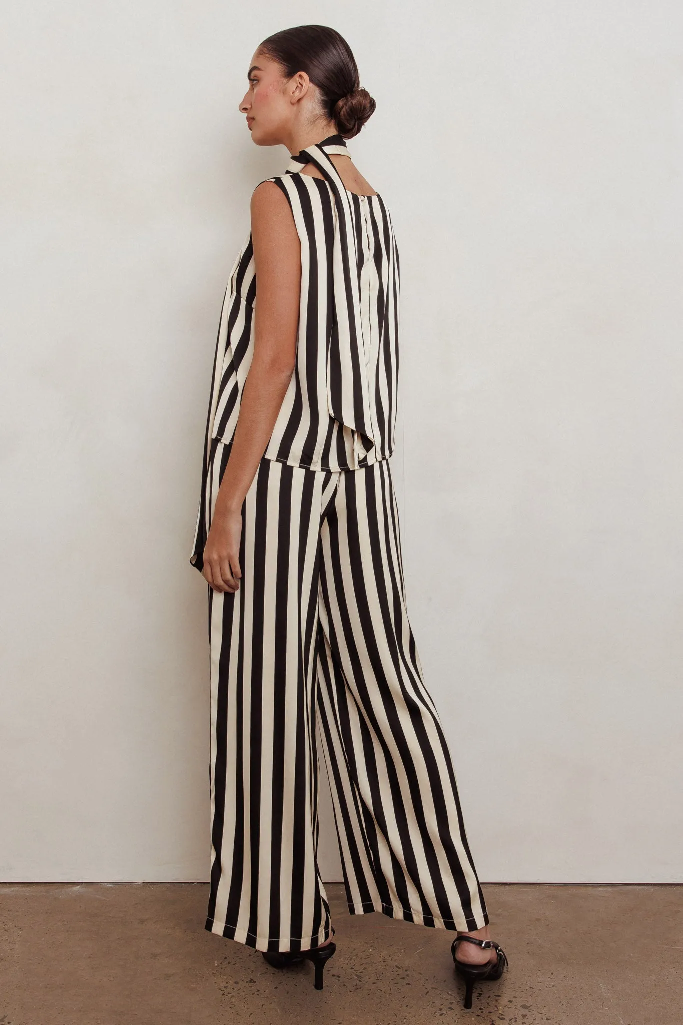 Love Galore Striped Wide Leg Pant Black/Beige sold by Selfie Leslie product image thumbnail 2