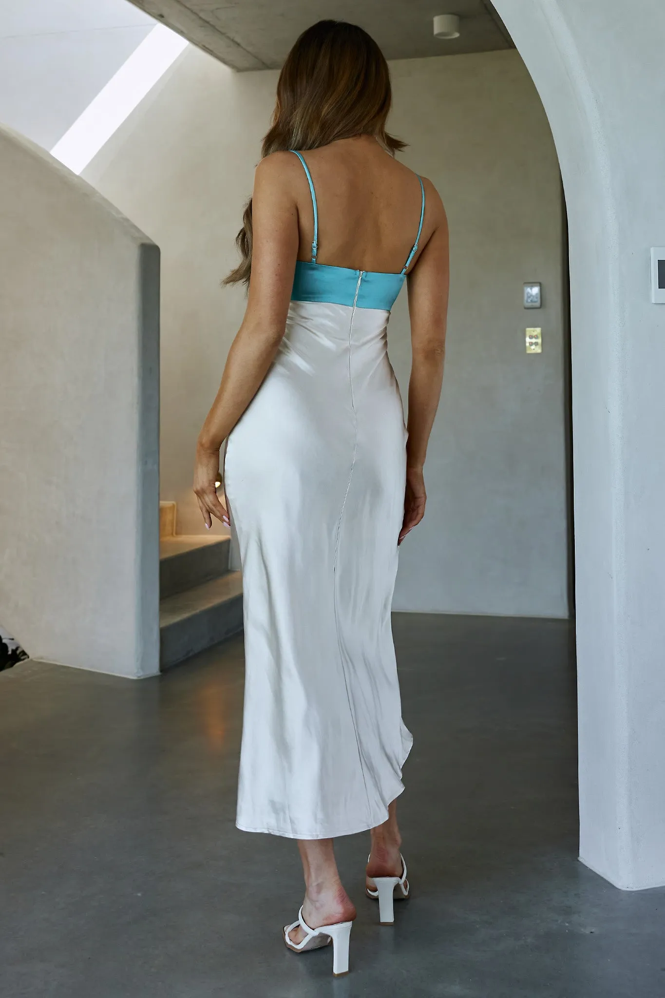 Mariana Cut-Out Bust Midi Dress Turquoise sold by Selfie Leslie product image thumbnail 3