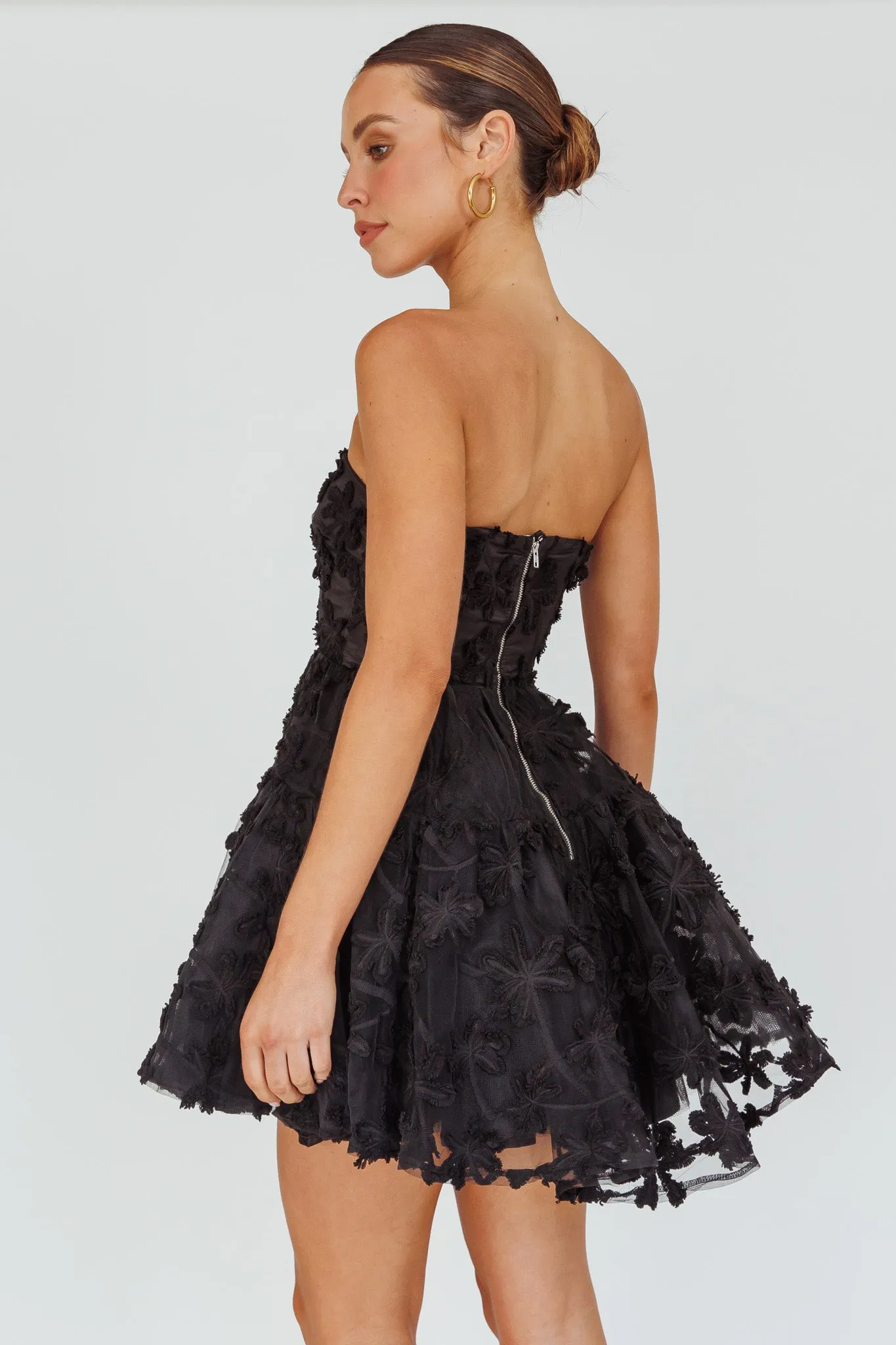 Dori Floral Embellished Mini Dress Black sold by Selfie Leslie product image thumbnail 2