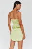 Rose Garden Floral Applique Wrap Mini Dress Lime sold by Selfie Leslie