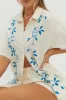 Ciao Ciao Embroidered Button-Up Shirt Beige sold by Selfie Leslie