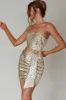 Joie De Vivre Sequin Mini Dress Gold sold by Selfie Leslie