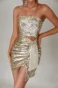 Joie De Vivre Sequin Mini Dress Gold sold by Selfie Leslie
