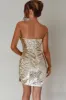 Joie De Vivre Sequin Mini Dress Gold sold by Selfie Leslie
