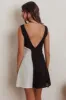 Loving Me Sleeveless A-line Mini Dress Black/Sand sold by Selfie Leslie