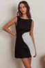 Loving Me Sleeveless A-line Mini Dress Black/Sand sold by Selfie Leslie