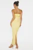 Inga Lace Piping Trim Midi Dress Yellow sold by Selfie Leslie