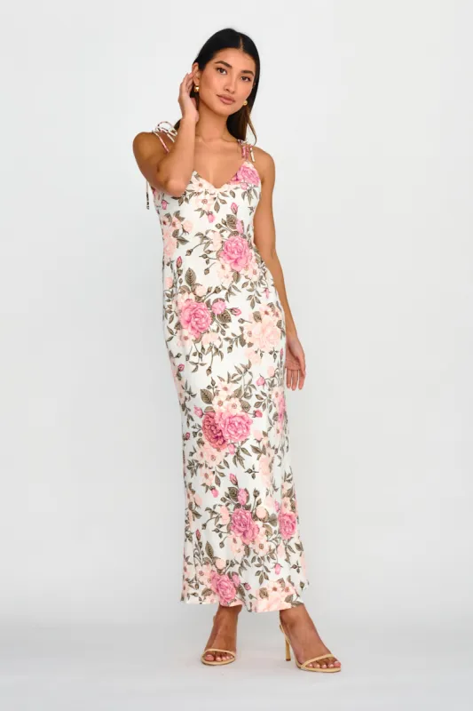 Florenze Tied Shoulder Dress Floral Pink sold by Selfie Leslie