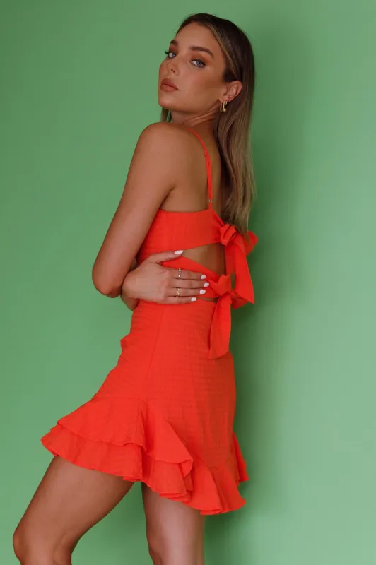Sarah Kay Double Bow Party Dress Orange sold by Selfie Leslie
