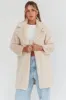 Perceptions Longline Faux Fur Coat Beige sold by Selfie Leslie