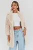Perceptions Longline Faux Fur Coat Beige sold by Selfie Leslie