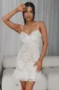 St Tropez Cami Strap Frill Hem Lace Mini Dress White sold by Selfie Leslie