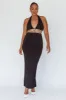 Starlight Stroll Cut-Out Diamante Dress Black sold by Selfie Leslie