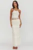 Helios Halterneck Shirred Sequin Top Beige sold by Selfie Leslie