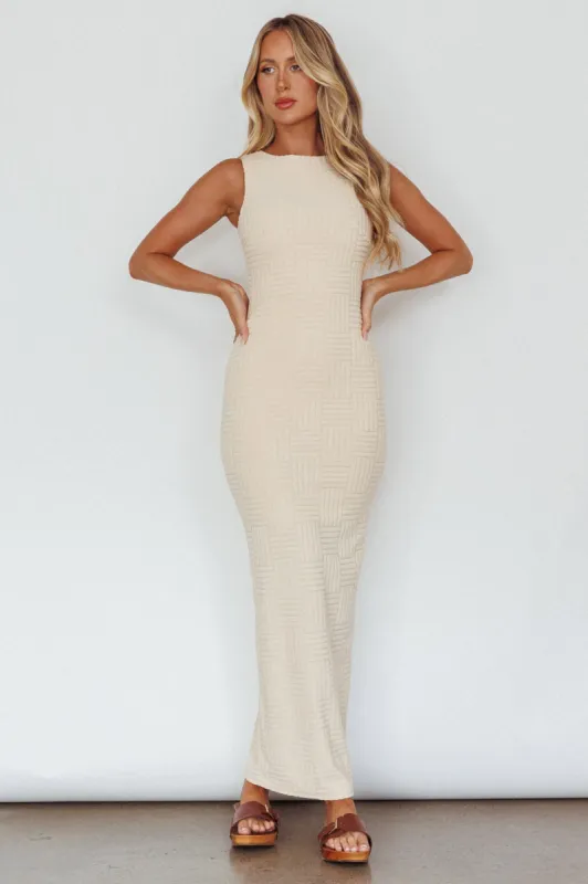 Catalina Island Sleeveless Maxi Dress Cream sold by Selfie Leslie