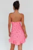 Cece Embroidered Bandeau Dress Hot Pink sold by Selfie Leslie