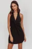 Zoriah Twist Bust Halterneck Mini Dress Black sold by Selfie Leslie