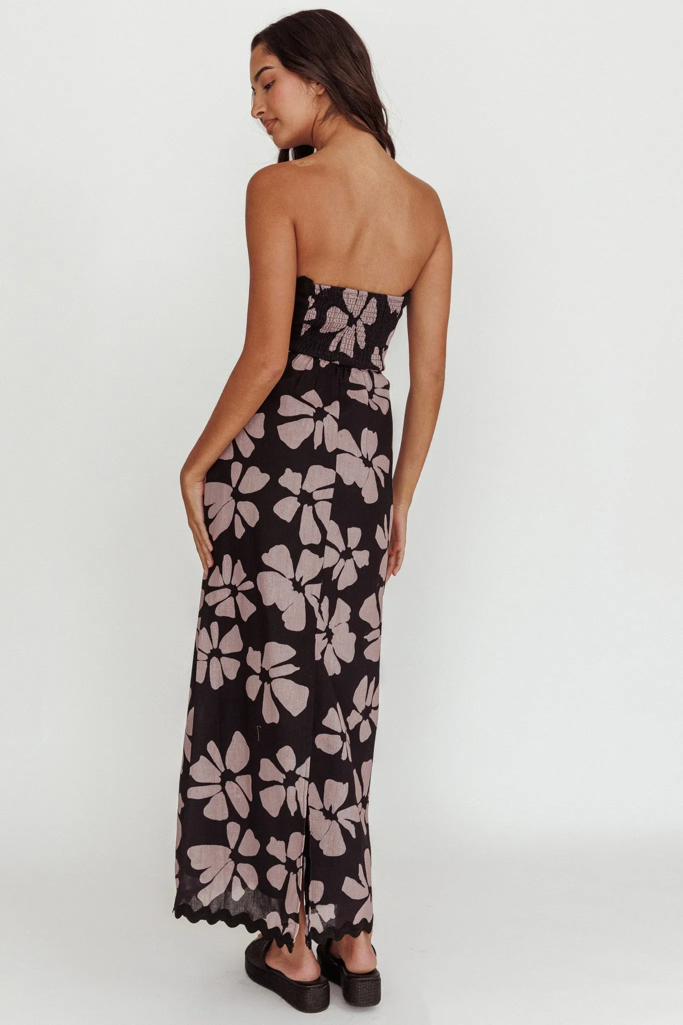 Cypress Floral Strapless Maxi Dress Black sold by Selfie Leslie product image thumbnail 2