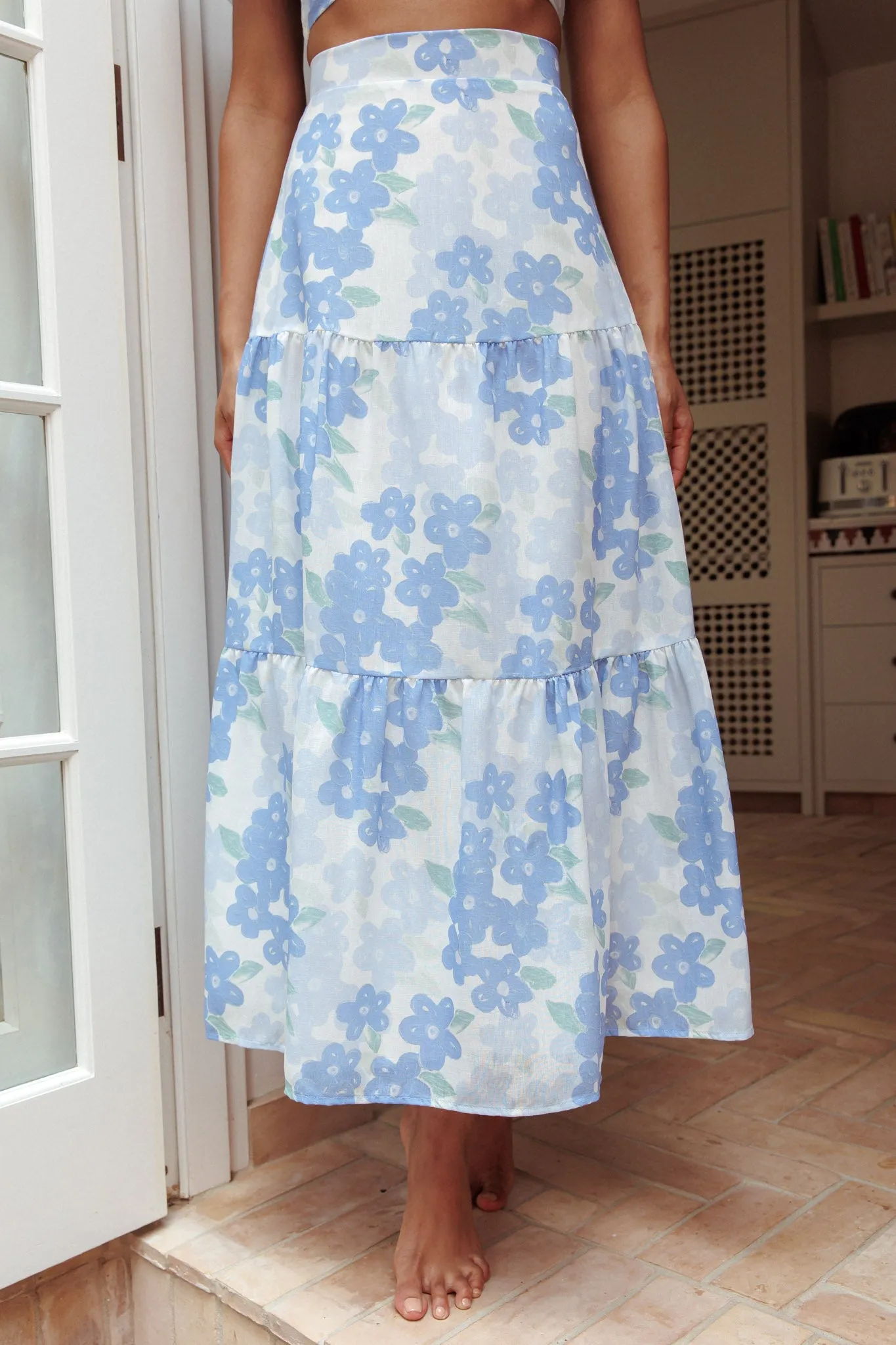 The Moment Maxi Skirt Floral Blue sold by Selfie Leslie product image thumbnail 4