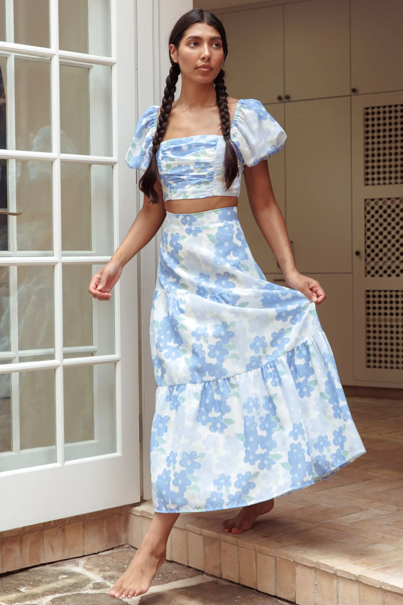 The Moment Maxi Skirt Floral Blue sold by Selfie Leslie product image thumbnail 3