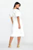 Elias Puff Sleeve Midi Dress White sold by Selfie Leslie