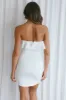 Blue Moon Ruffle Neckline Mini Dress White sold by Selfie Leslie