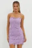 Reinhart Cami Strap Crochet Lace Dress Lilac sold by Selfie Leslie