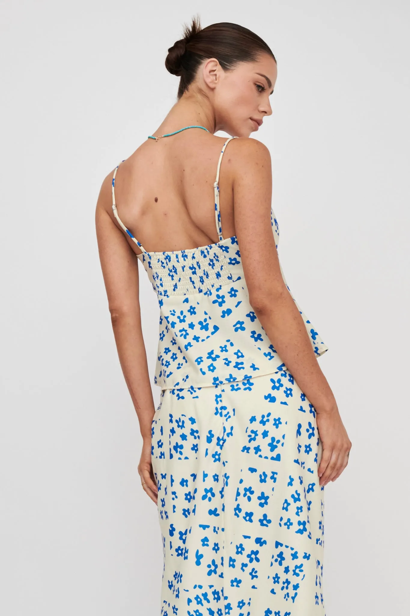 Heart & Soul Tie Front Top Floral Cream sold by Selfie Leslie product image thumbnail 2