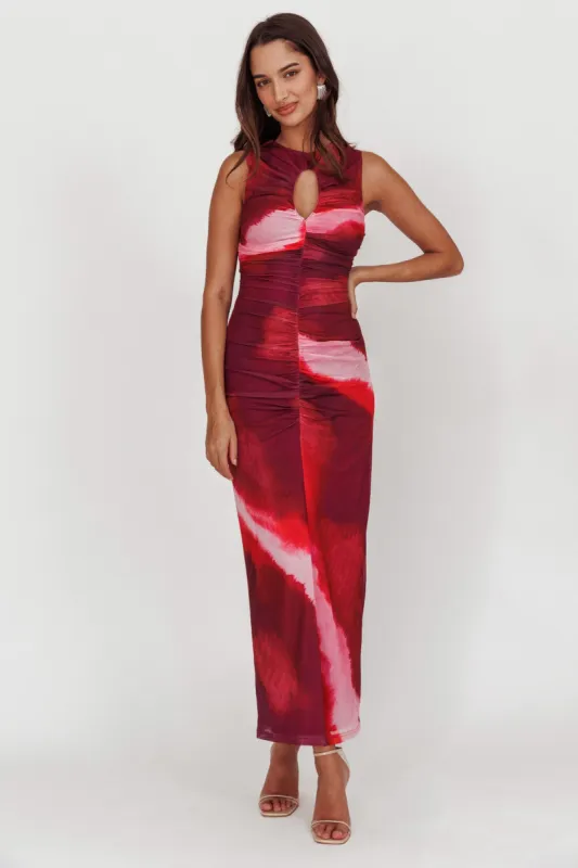 Star Keeper Bodycon Keyhole Maxi Dress Purple sold by Selfie Leslie