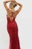 Serenade Song Godet Hem Sequin Maxi Dress Red sold by Selfie Leslie
