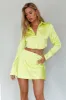 Kari Satin Mini Skirt Lime sold by Selfie Leslie