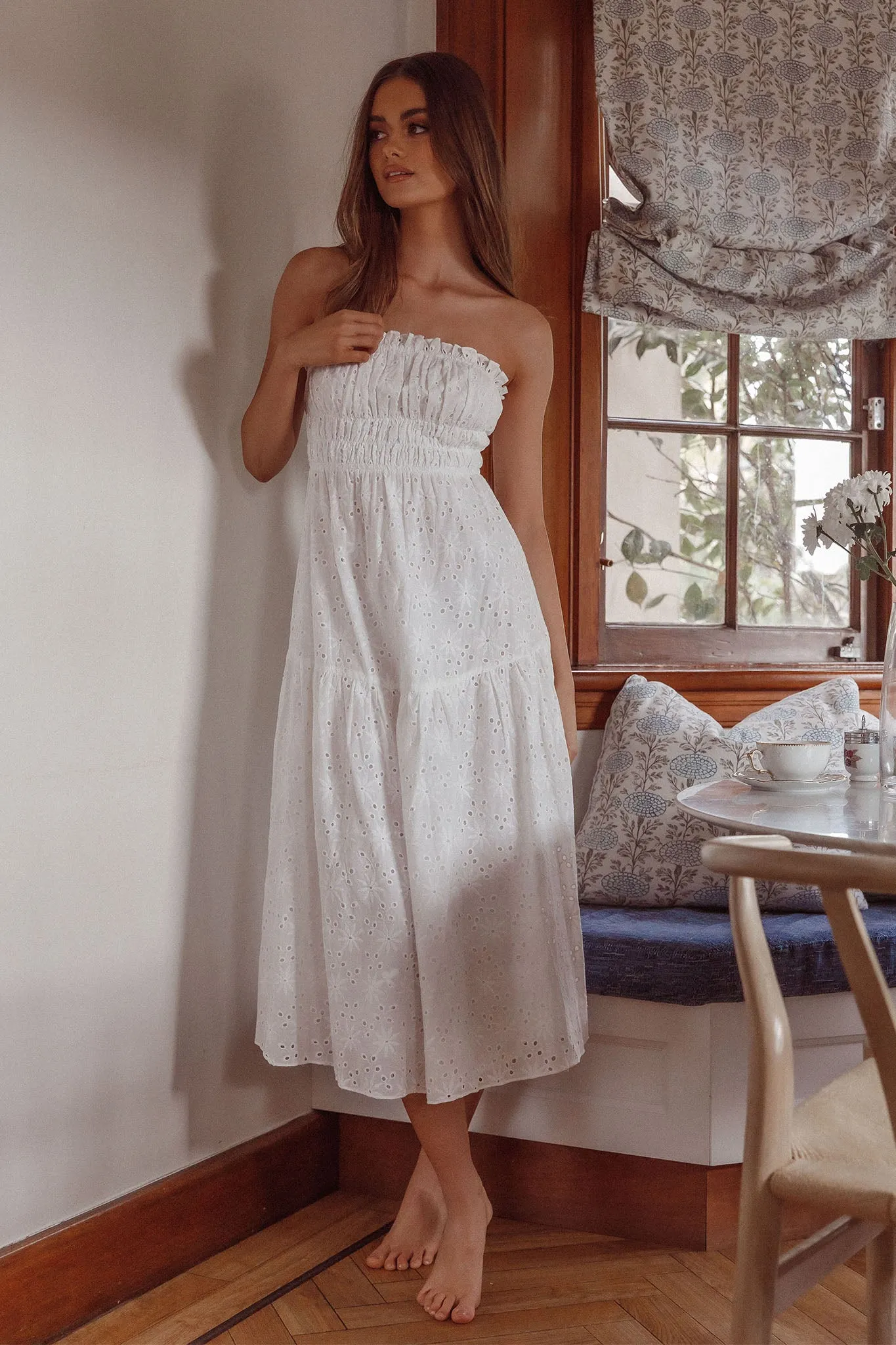 Chasing Sunshine Strapless Midi Dress White sold by Selfie Leslie product image thumbnail 5